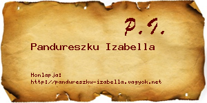 Pandureszku Izabella névjegykártya